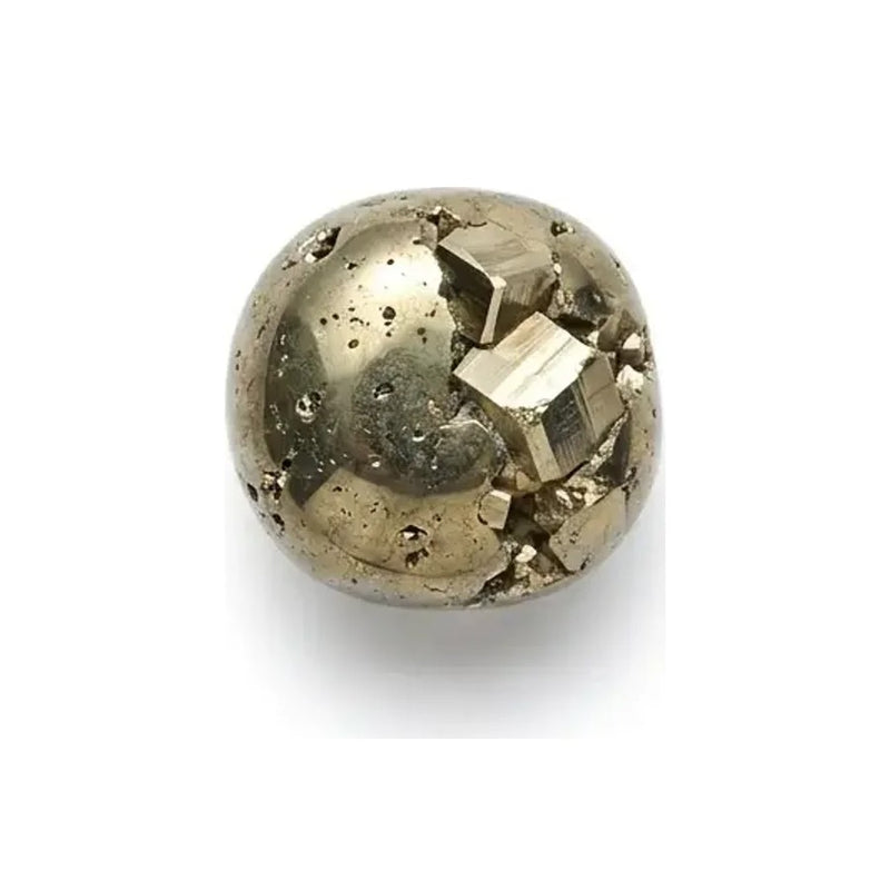 Pyrite tumbled stone