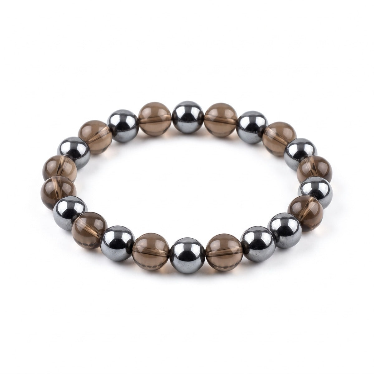 The Anchor, smoky quartz & hematite bracelet for men