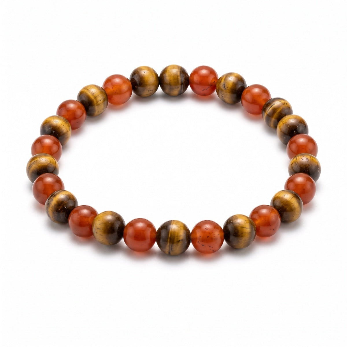 The Lionheart, tiger's eye & carnelian bracelet
