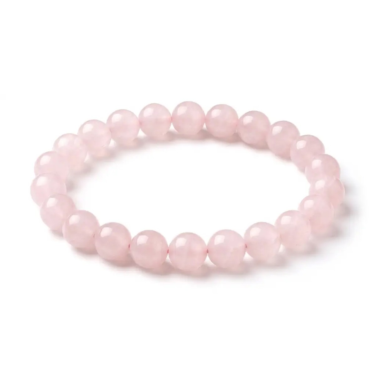 The Blush, plain rose quartz bracelet